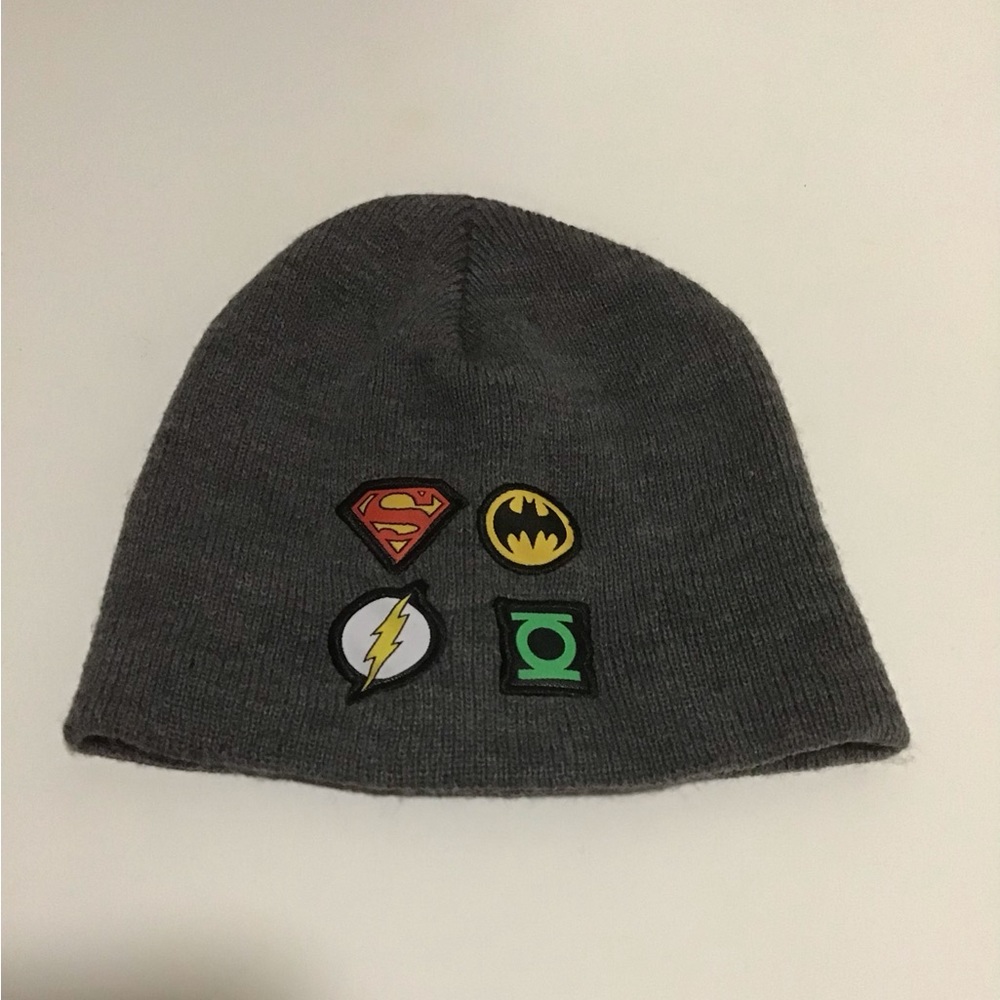 Dc Comics Justice Adult Beanie, Batman, Super Man and Flash.
